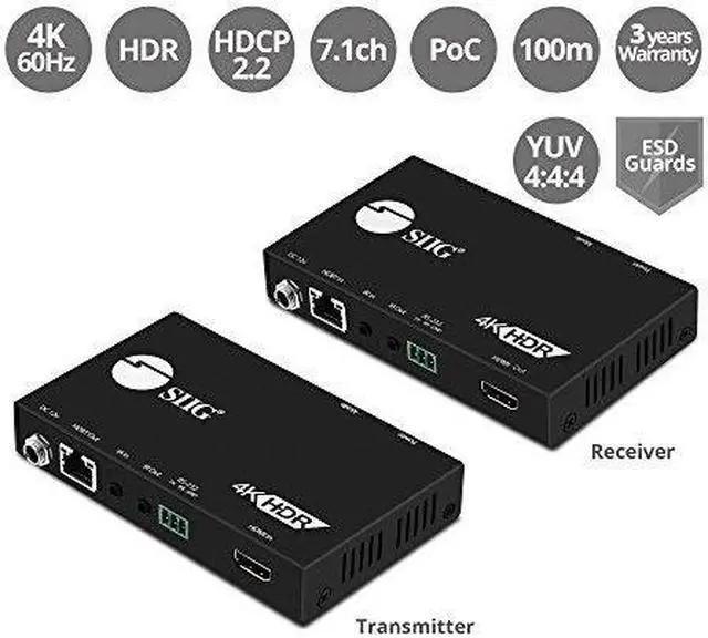 Alt view image 2 of 12 - SIIG CE-H23311-S1 4K HDR HDMI 2.0 Extend