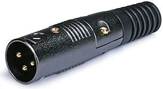 Alt view image 5 of 9 - Monoprice 3 Pin XLR Male Mic Connector Gold Plated Pins - Black With Strain Relief Boot For Smooth, Corrosion Free Connections.