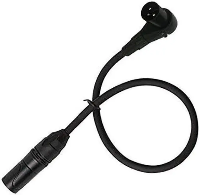 Alt view image 2 of 2 - LyxPro 3 Ft Right Angle XLR Male to XLR Female Microphone Cable for Professional Microphones Connecting to Camcorders & DSLR Video Cameras - Black