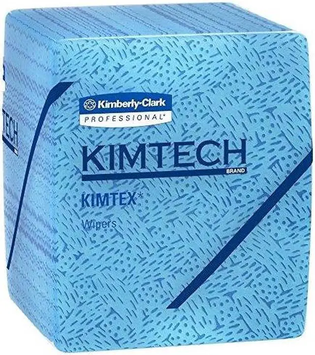 Alt view image 12 of 20 - Kimberly-Clark - 33560 - KIMTEX Wipers, 1/4-Fold, 12 1/2 x 13, Blue, 66/Box, 8 Boxes/Carton