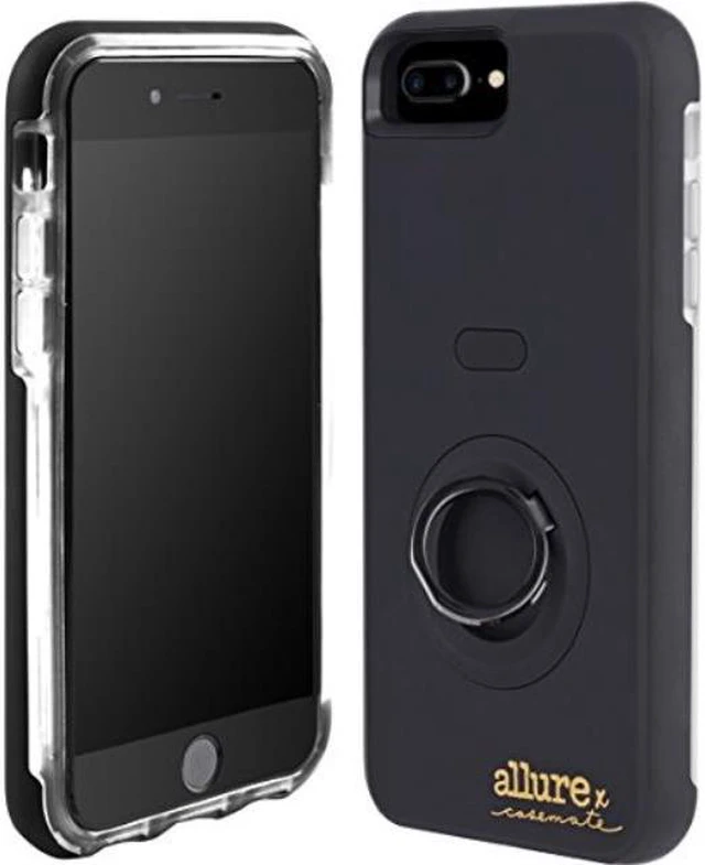 Alt view image 4 of 5 - Case-Mate Allure Selfie Case for iPhone 8 Plus, iPhone 7 Plus - Black