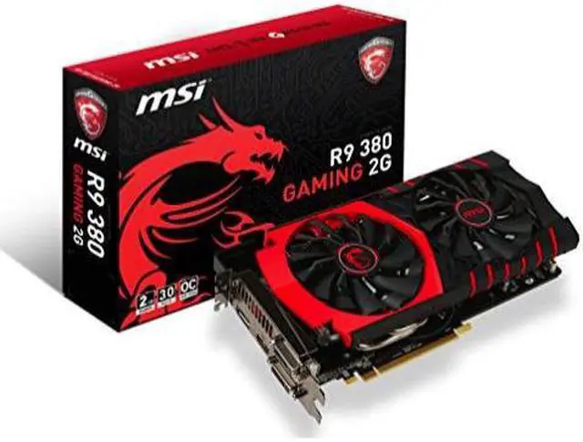 Alt view image 2 of 2 - MSI R9 380 GAMING 2G Graphics Card