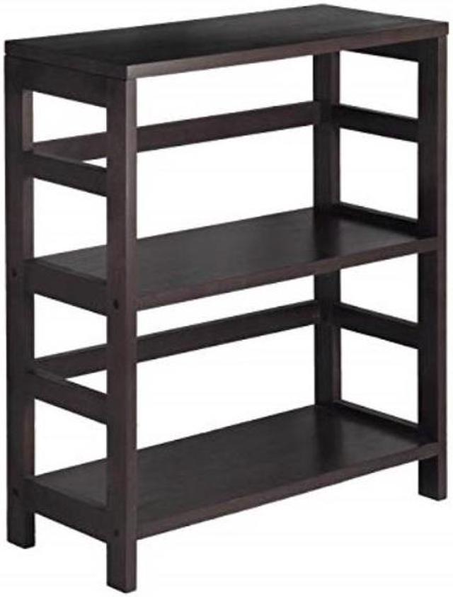 Winsome Wood Leo Wide 2-Tier Storage Shelf, Espresso