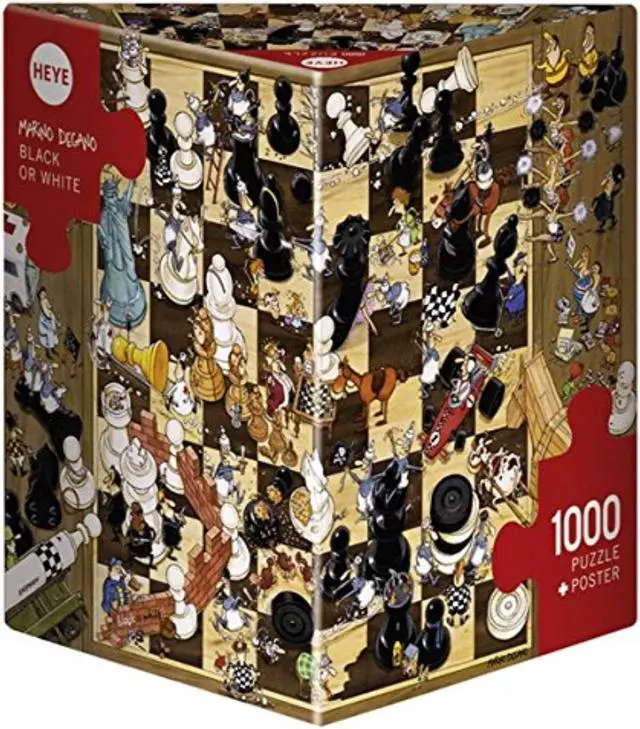 Main image of heye triangular degano puzzles black/white, 1000piece