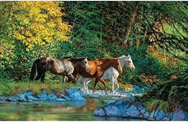 Alt view image 3 of 4 - Bear Creek Crossing 1000 Piece Jigsaw Puzzle by SunsOut