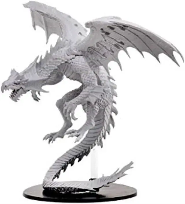 Alt view image 9 of 18 - Pathfinder Deep Cuts Gargantuan White Dragon Unpainted WizKids