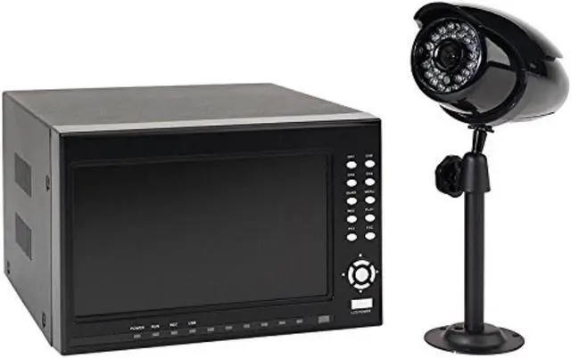 Alt view image 16 of 16 - First Alert Hs-4700-s 4 Wired Security Camera Recording System With 7 in. Lcd Display & Built-in Dvr