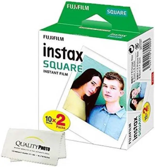 Alt view image 2 of 3 - Fujifilm Instax Square Instant Film - 20 Exposures + Quality Photo Microfiber Cloth