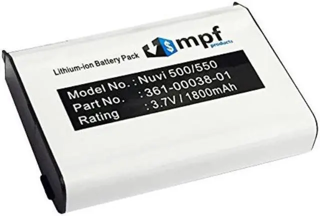 Alt view image 3 of 3 - Replacement 010-11143-00, 361-00038-01 Battery for Garmin Nuvi 500, Nuvi 510, Nuvi 550, Zumo 220, Zumo 600, Zumo 650, Zumo 665, Zumo 665LM, Aera 500, Aera 510, Aera 550, Aera 560