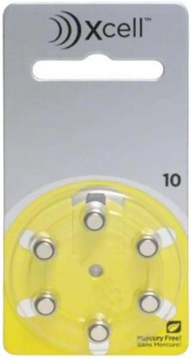 Alt view image 2 of 2 - Rayovac Mercury Free Xcell Size 10 Hearing Aid Batteries (60 Pcs)