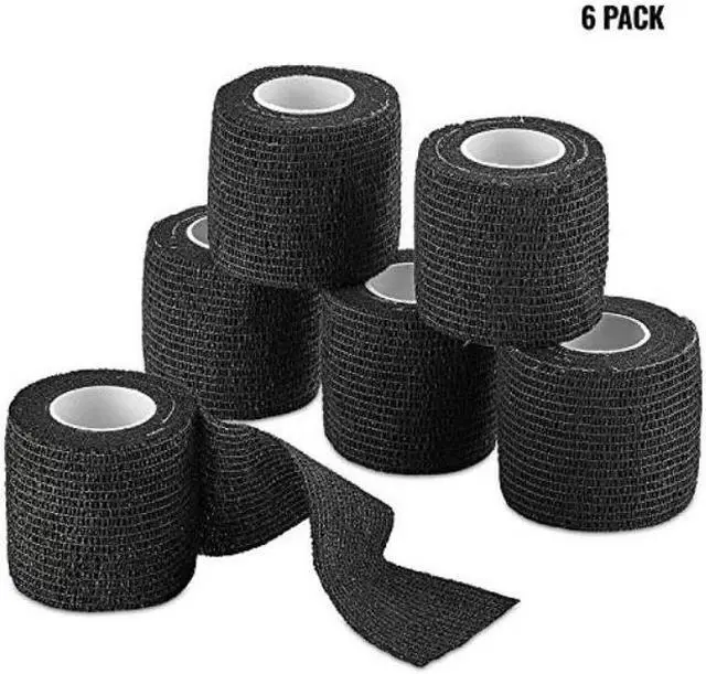 Alt view image 8 of 8 - Self-Adherent Cohesive Bandage - Medical Wrap - 6 Rolls 2 Wide x 5 Yards Sports Tape for Medical Use, Sports, First Aid and HelpsHelp Protect Skin