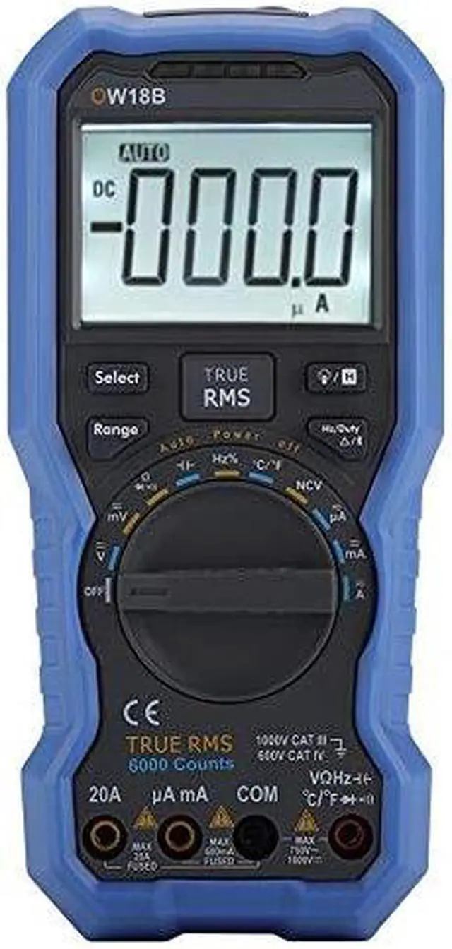 Main image of owon ow18b digital multimeter bluetooth data logger ncv supported mobile app true rms flashlight temperature test with ktype thermocouple