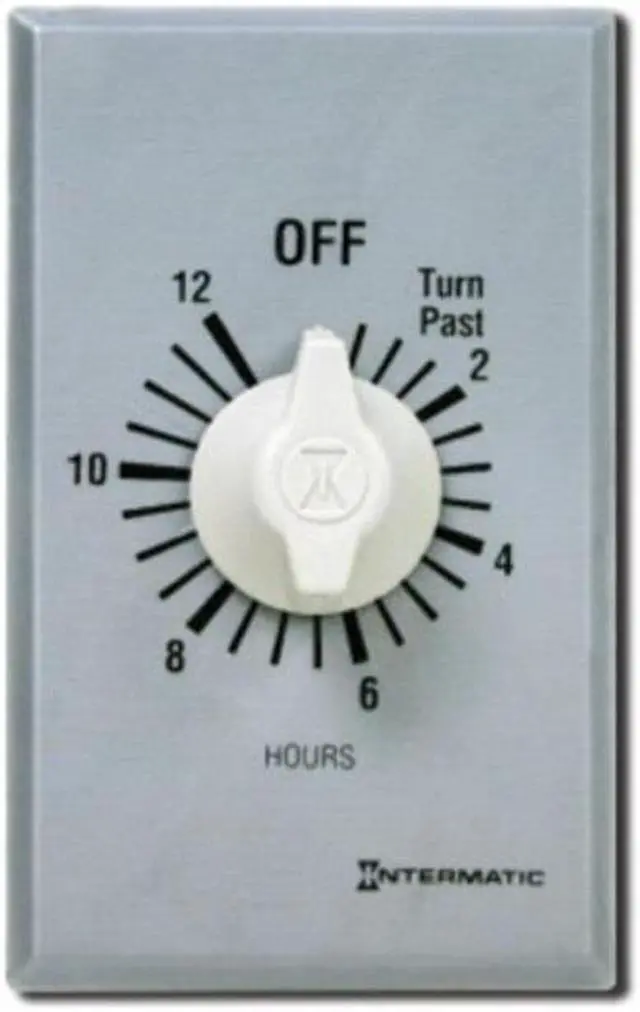 Alt view image 2 of 4 - INTERMATIC FF412H Timer,Spring Wound,12 Hr,DPST,Silver