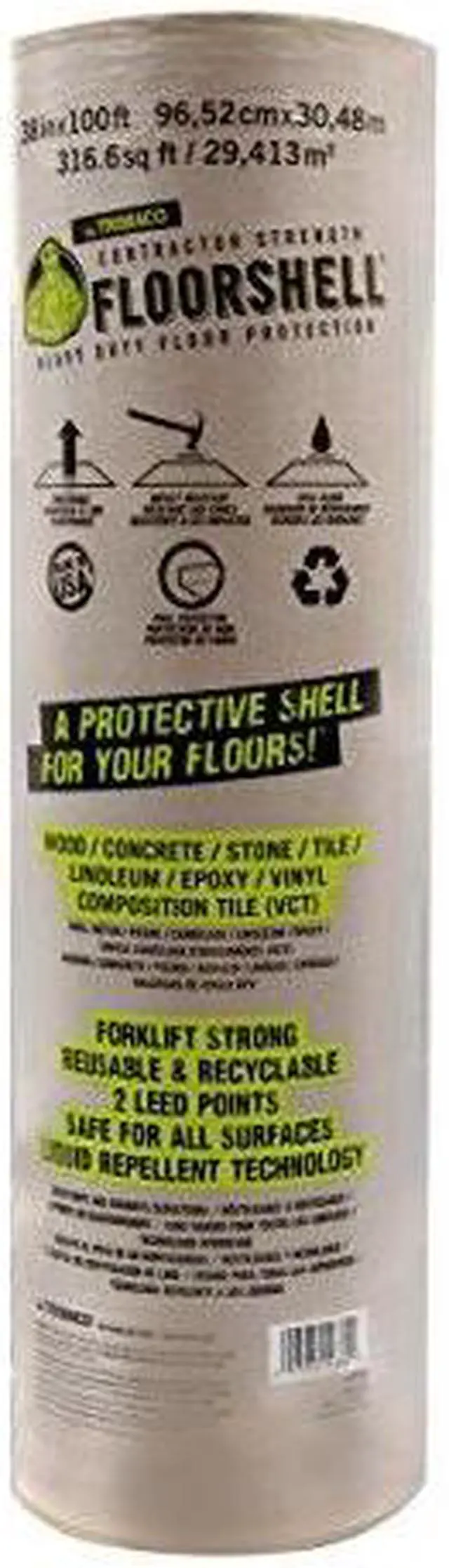 Alt view image 2 of 8 - Trimaco 12380 38 in. x 100 ft. 46 Mil Floor Shell