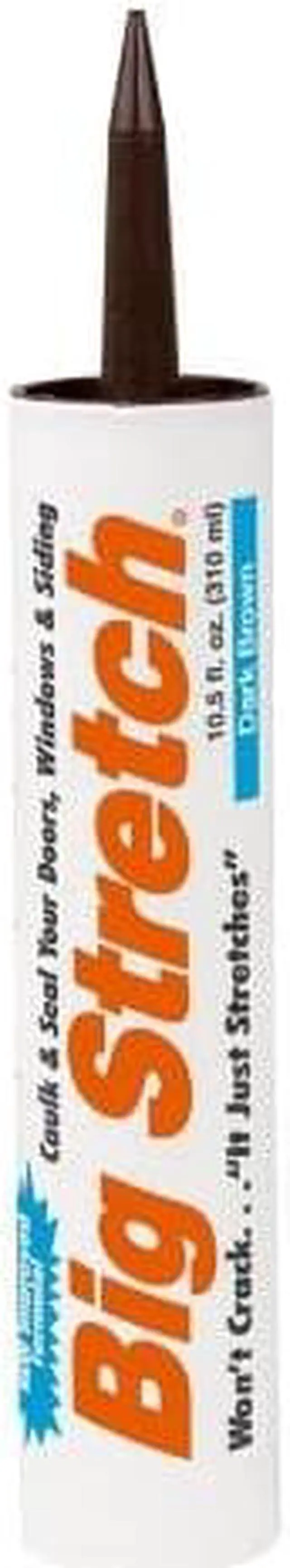 Alt view image 2 of 3 - Sashco Big Stretch Acrylic Latex High Performance Caulking Sealant, 10.5 Ounce Cartridge, Dark Brown Pack of 12