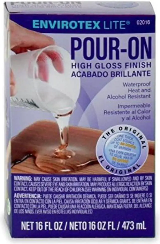 Alt view image 4 of 4 - EnviroTex Lite Pour-On High Gloss Finish-16 Ounces