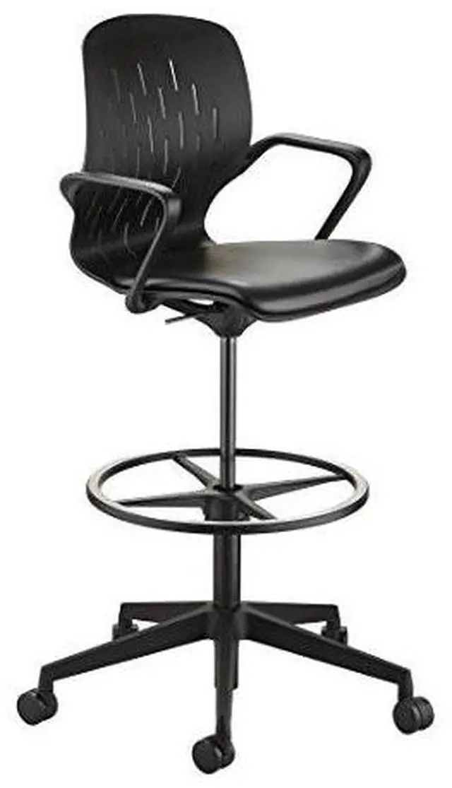 Alt view image 5 of 10 - Safco Shell Extended-Height Chair Black