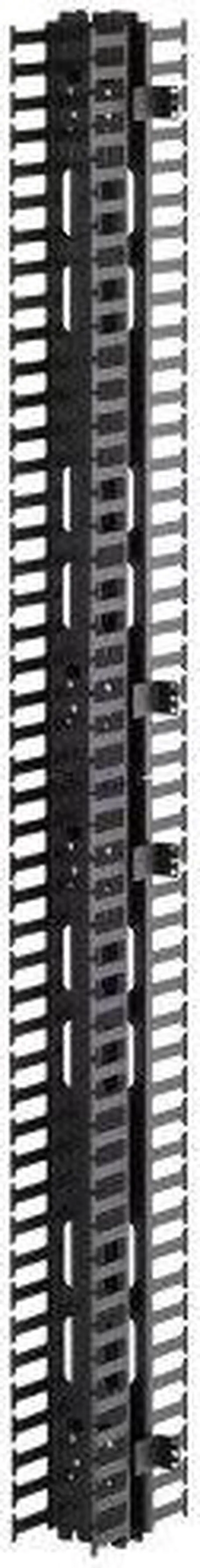 Main image of Leviton - 4980L-VFR - Leviton Versi-Duct 4980L-VFR Vertical Slotted Duct - Black - 1 Pack - 19 Panel Width