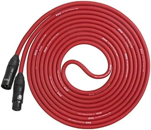 Alt view image 7 of 7 - LyxPro Balanced XLR Cable 10 ft Microphone Cable, Powered Speakers , Red