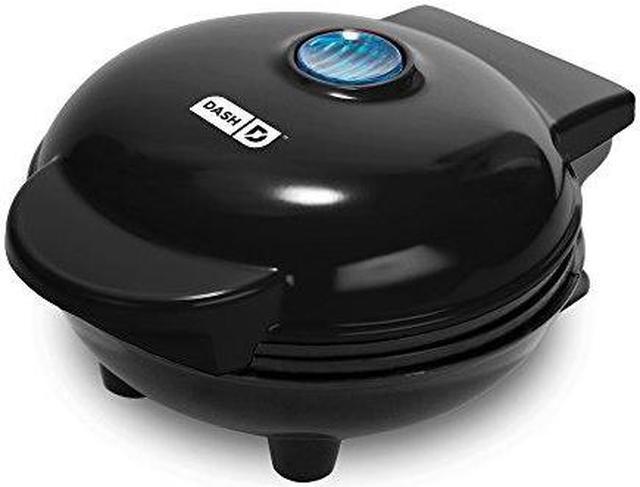 dash dms001bk mini maker electric round griddle for individual pancakes,  cookies, eggs & other on the go breakfast, lunch & snacks with indicator  light + included recipe book black 