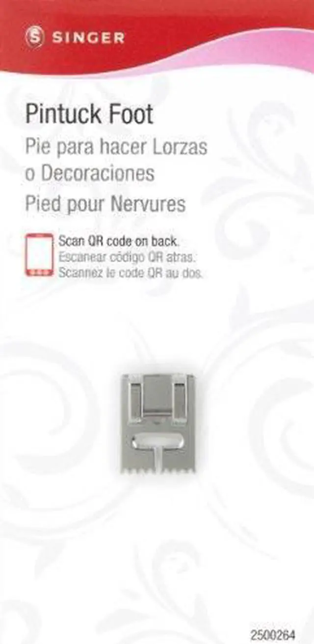 Main image of singer pintuck snapon presser foot for lowshank sewing machines