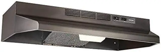 Alt view image 5 of 5 - Broan F4030BLS 30 Black Stainless Convertible Under Cabinet Range Hood with Light