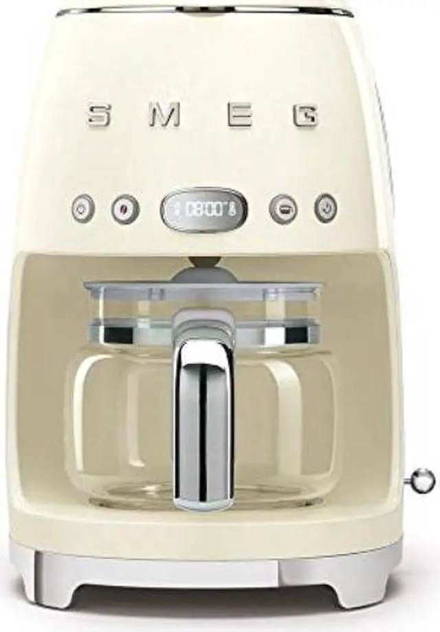 Alt view image 2 of 6 - Smeg Retro Style Coffee Maker Machine, 17.3 x 12.8 x 11.3, Cream