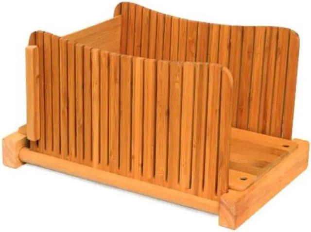 Alt view image 8 of 9 - DB-Tech Bamboo Wood Compact Foldable Bread Slicer