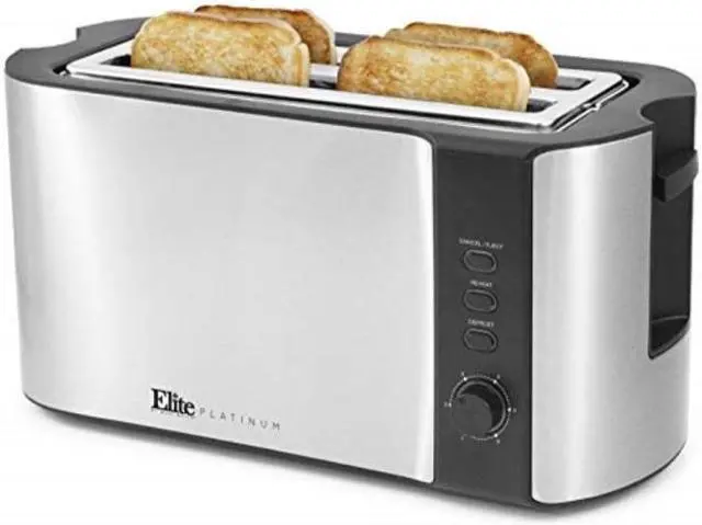 Main image of MAXI-MATIC ECT-3100 Elite Platinum 4 Slice Stainless Steel Long Toaster