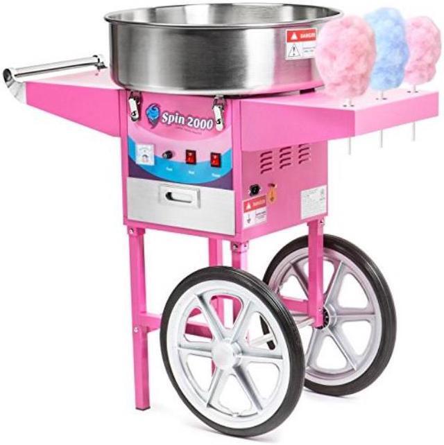 Alt view image 6 of 7 - Olde Midway Cotton Candy Machine Cart, SPIN-2000 Electric Candy Floss Maker, Commercial-Grade