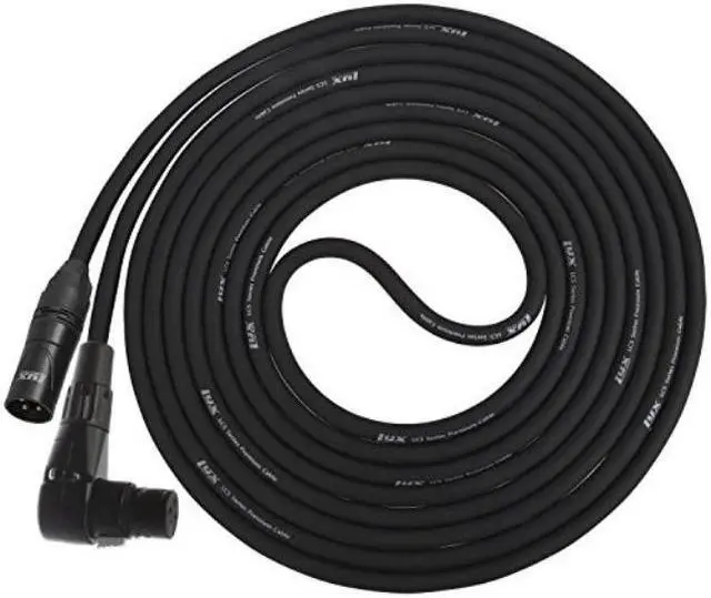 Alt view image 2 of 2 - LyxPro Balanced XLR Cable Right Angle Female 6 ft Premium Series Professional Microphone Cable, Powered Speakers and Other Pro Devices Cable, Black