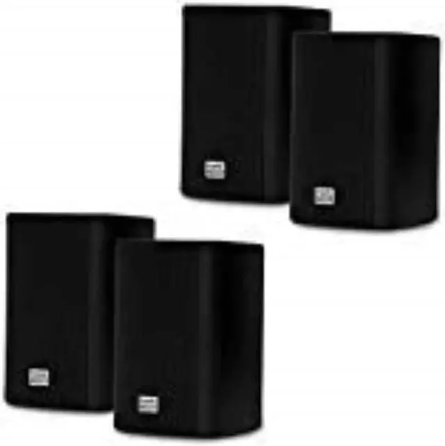 Alt view image 8 of 10 - Acoustic Audio AA351B Indoor Outdoor 2 Way Black Speakers 1000 Watt 2 Pair Pack AA351B-2Pr