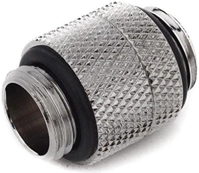 Alt view image 5 of 9 - Bitspower G1/4" Male to Male Extender Fitting (14mm), Rotary, Silver Shining