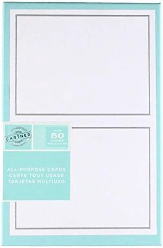 Main image of silver foil border all purpose cards