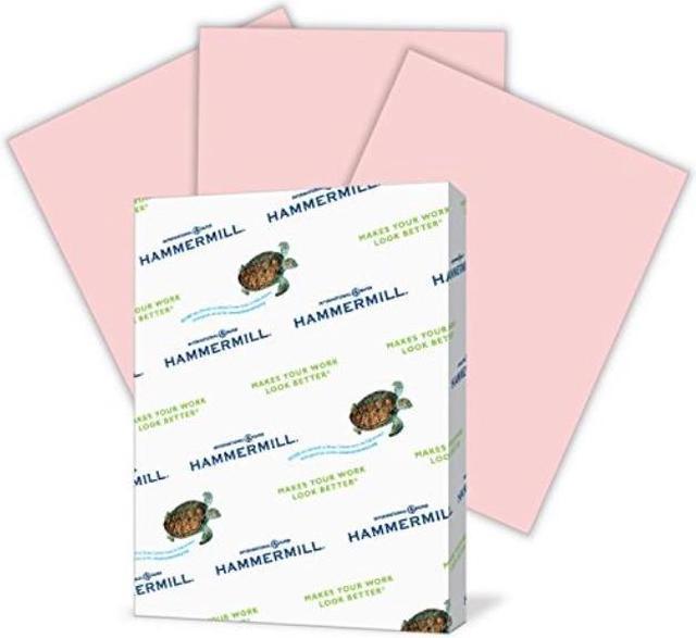 Hammermill Colored Paper, 20 lb Pink Printer Paper, 11 x 17-1 Ream (500  Sheets) - Made in the USA, Pastel Paper, 102368R