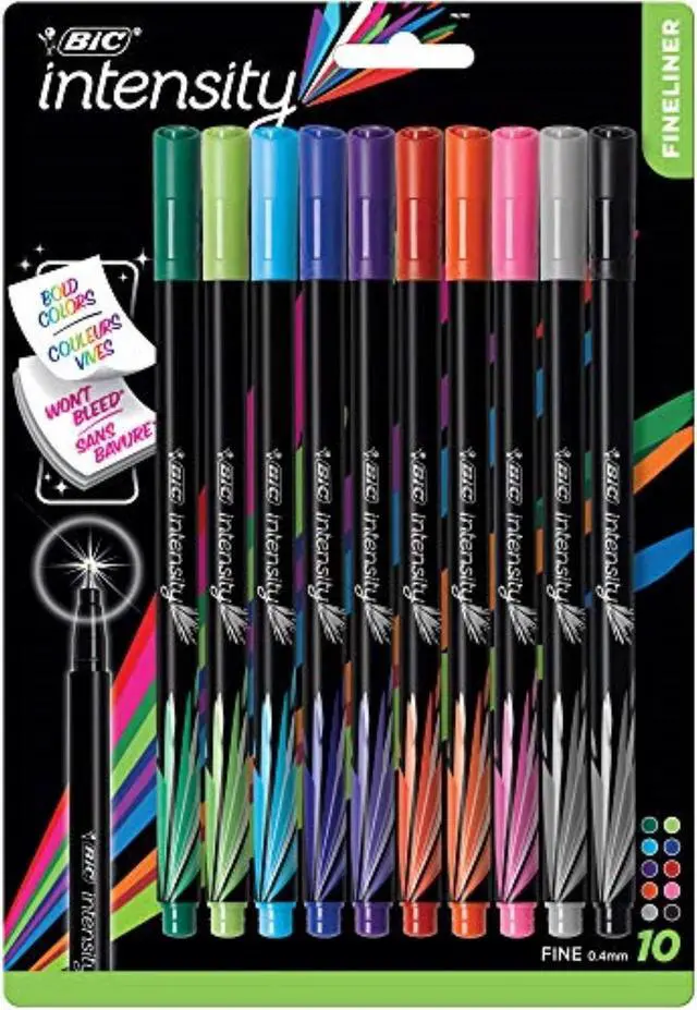 Alt view image 9 of 20 - Bic Pen,Fineliner,10pk,Ast FPINFAP10AST