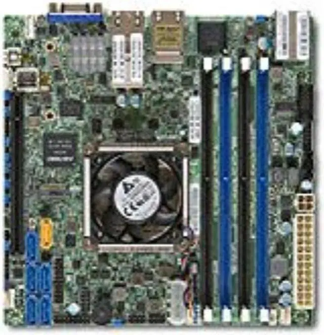 Alt view image 3 of 4 - SUPERMICRO X10SDV-4C+-TLN4F-O Supermicro X10SDV-4C-TLN4F-O Intel Xeon D-1518 DDR4 SATA3 and USB3.0 V and 4GbE Mini-ITX Motherboard  and  CPU Combo X10SDV-4C+-TLN4F-O