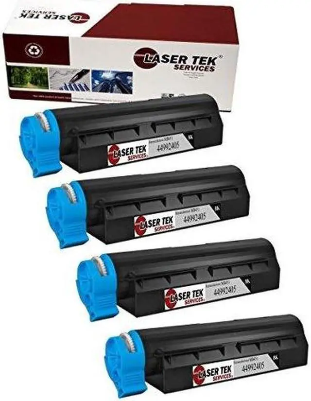 Alt view image 2 of 3 - Laser Tek Services® Compatible Replacement 4 Pack 44992405 Cartridges for the B401, B401D, B401DN, MB441, MB451Q,MB451