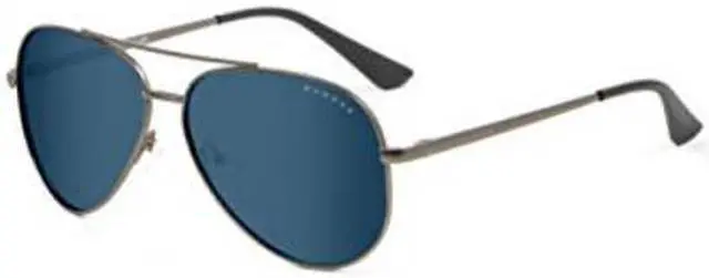 Main image of Gunnar Maverick, Aviator style, Wire rim computer glasses, Gunmetal Frames, Sunglass Lens, 90% Blue Light and 100% UV Protection, MAV-05011