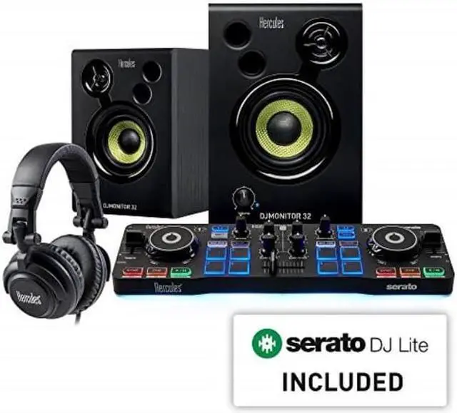 Alt view image 10 of 20 - Hercules DJ Starterkit w/ Starlight DJ Monitor 32 HDP DJ M40.1 & Serato DJ Intro