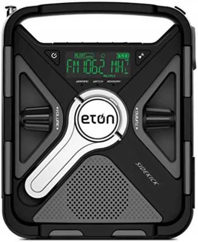 Alt view image 2 of 6 - eton ultimate camping am/fm/noaa radio with s.a.m.e technology, smartphone charging, bluetooth, giant ambient light and solar p