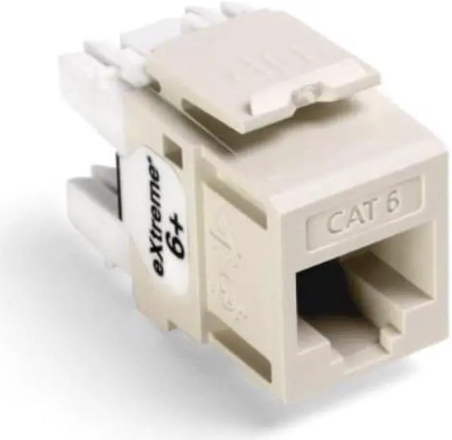 Main image of Leviton QuickPort Category 6 Modular Connector Snap-In/Panel/Wall Plate Mount