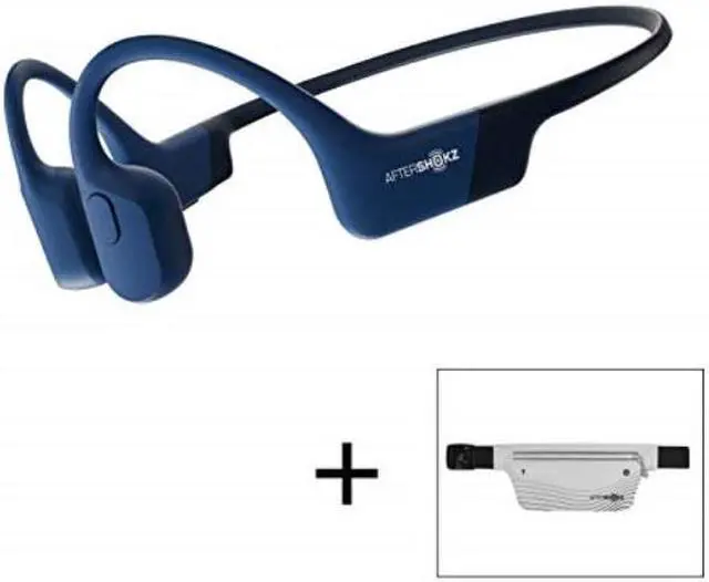 Alt view image 3 of 14 - AfterShokz AS800BE Aeropex Wireless Bone Conduction Headphones - Blue