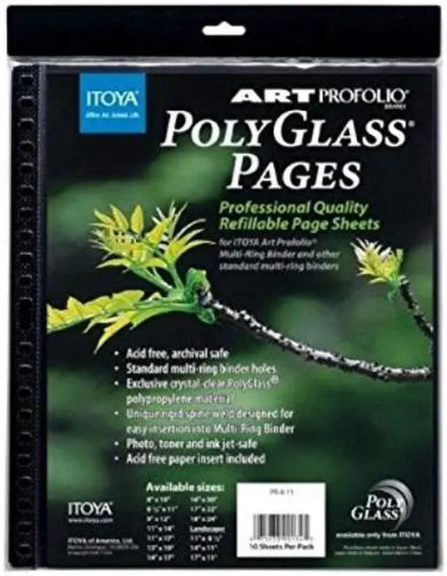Alt view image 10 of 16 - Itoya PR1114 11 in. x 14 in. Art Profolio Polyglass Refill Pages