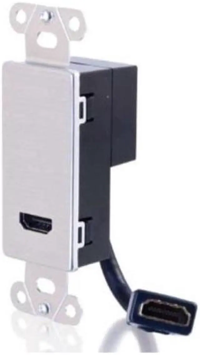 Alt view image 7 of 11 - C2G 41042 HDMI Pass Through Decorative Wall Plate, Aluminum