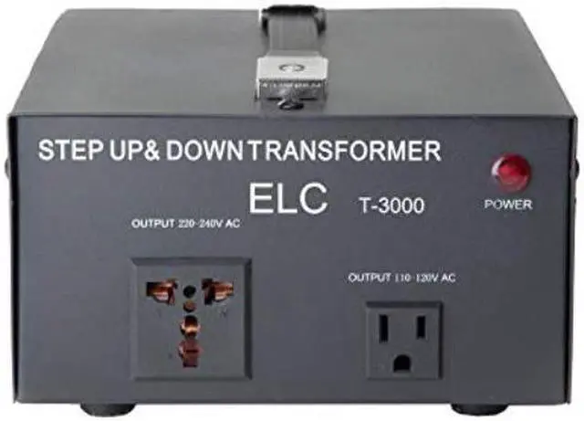 Main image of elc t3000ud t3000+ 3000watt voltage converter transformer  step up/down  110v/220v  circuit breaker protection heavy duty