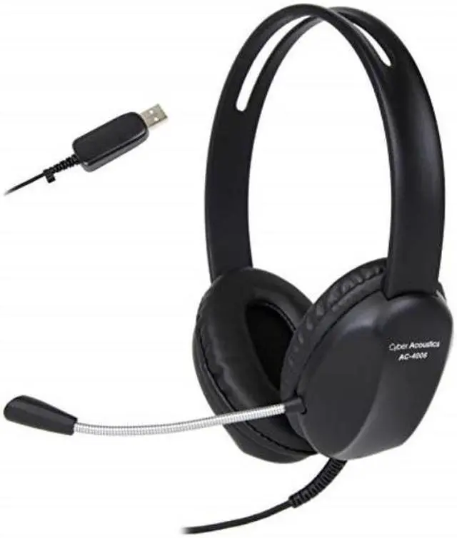 Alt view image 4 of 11 - Cyber Acoustics Ac-4006 Usb Stereo Headset