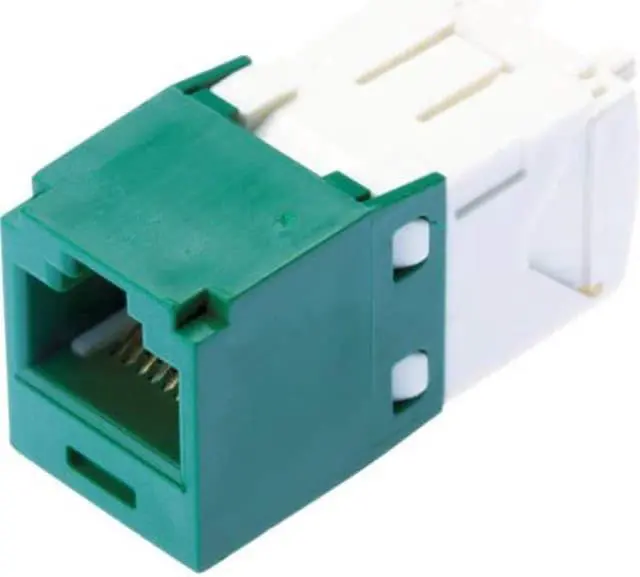 Alt view image 3 of 6 - Panduit CJ688TGGR Mini-Com TX6 Plus Cat6 Jack Module, Green