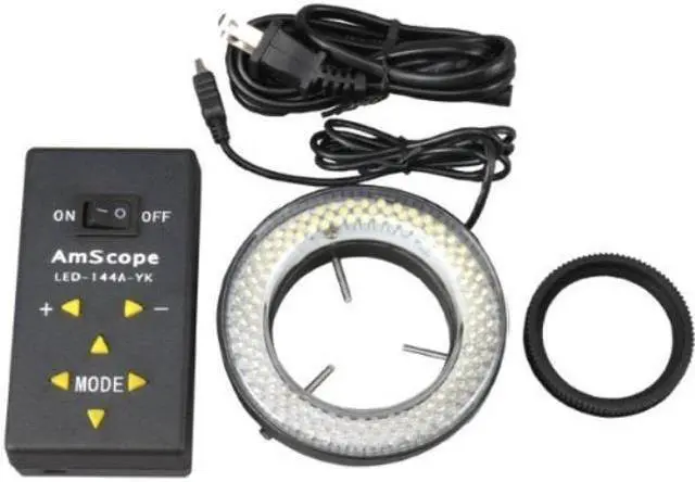 Alt view image 3 of 3 - AmScope 144 LED Lighting-Direction-Adjustable Microscope Ring Light with Adapter