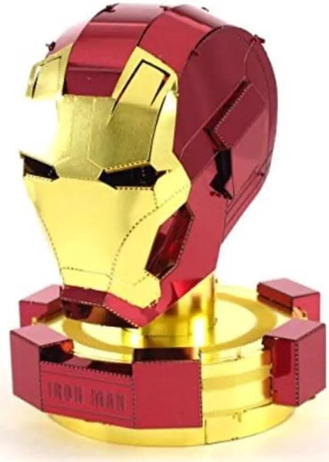 Alt view image 4 of 4 - Fascinations Metal Earth Iron Man Helmet Marvel Color Laser Cut 3D Metal Kit